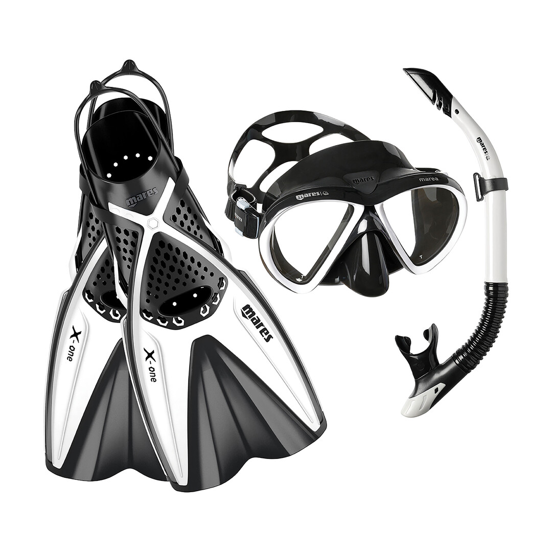 Diving Sets: Masks with Snorkels, Fins, and Blades